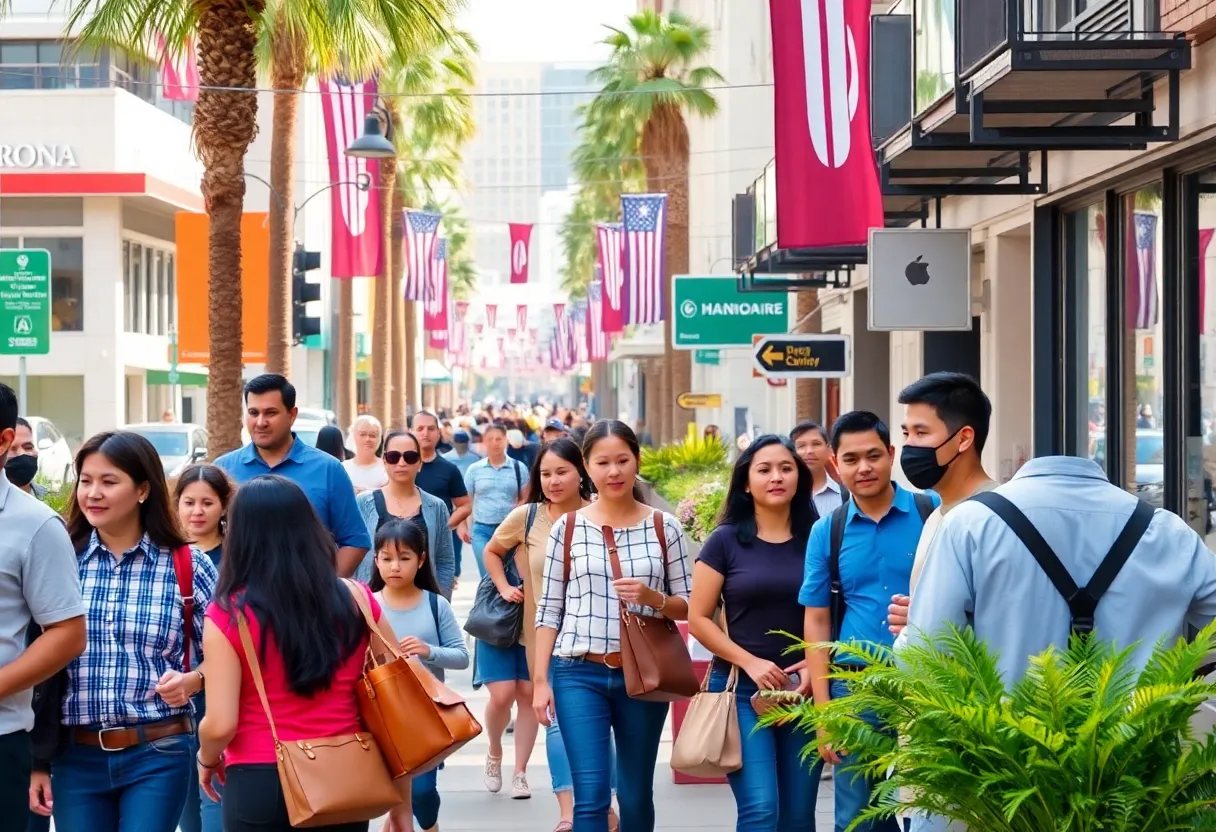 A diverse community in Orange County working together.