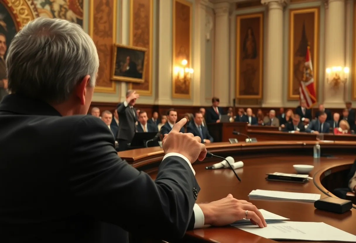 Congressional leaders discussing California emissions debate