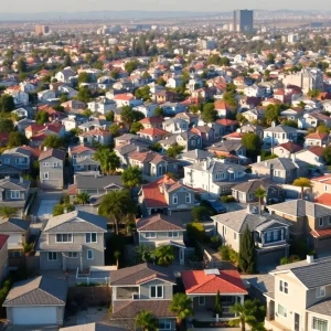 Homes in California representing the housing crisis