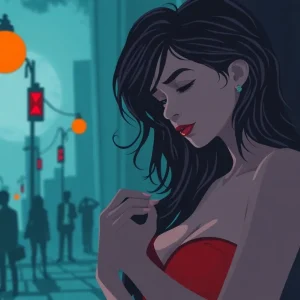 Abstract representation of sex trafficking awareness and vulnerability.