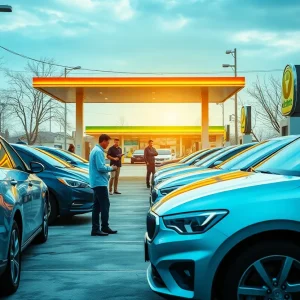 Automotive marketplace with electric and gas-powered vehicles