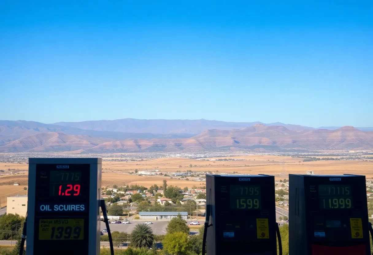 Gas station showing rising prices in California due to refinery closures