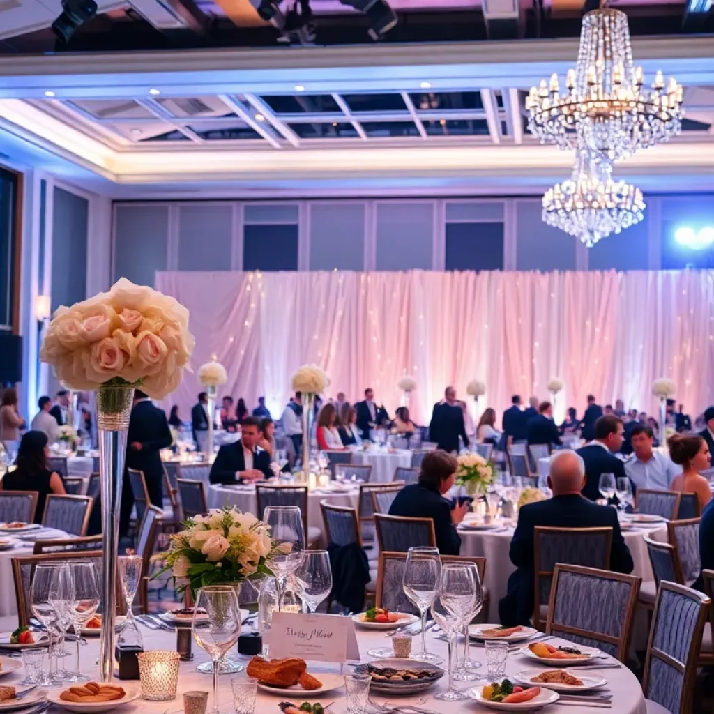 Elegant gala setting for the Chef's Table event