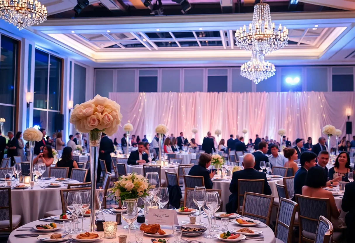 Elegant gala setting for the Chef's Table event