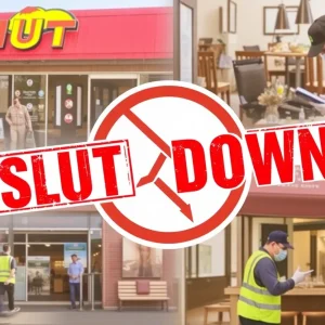 Image depicting several closed restaurant signs in Orange County.