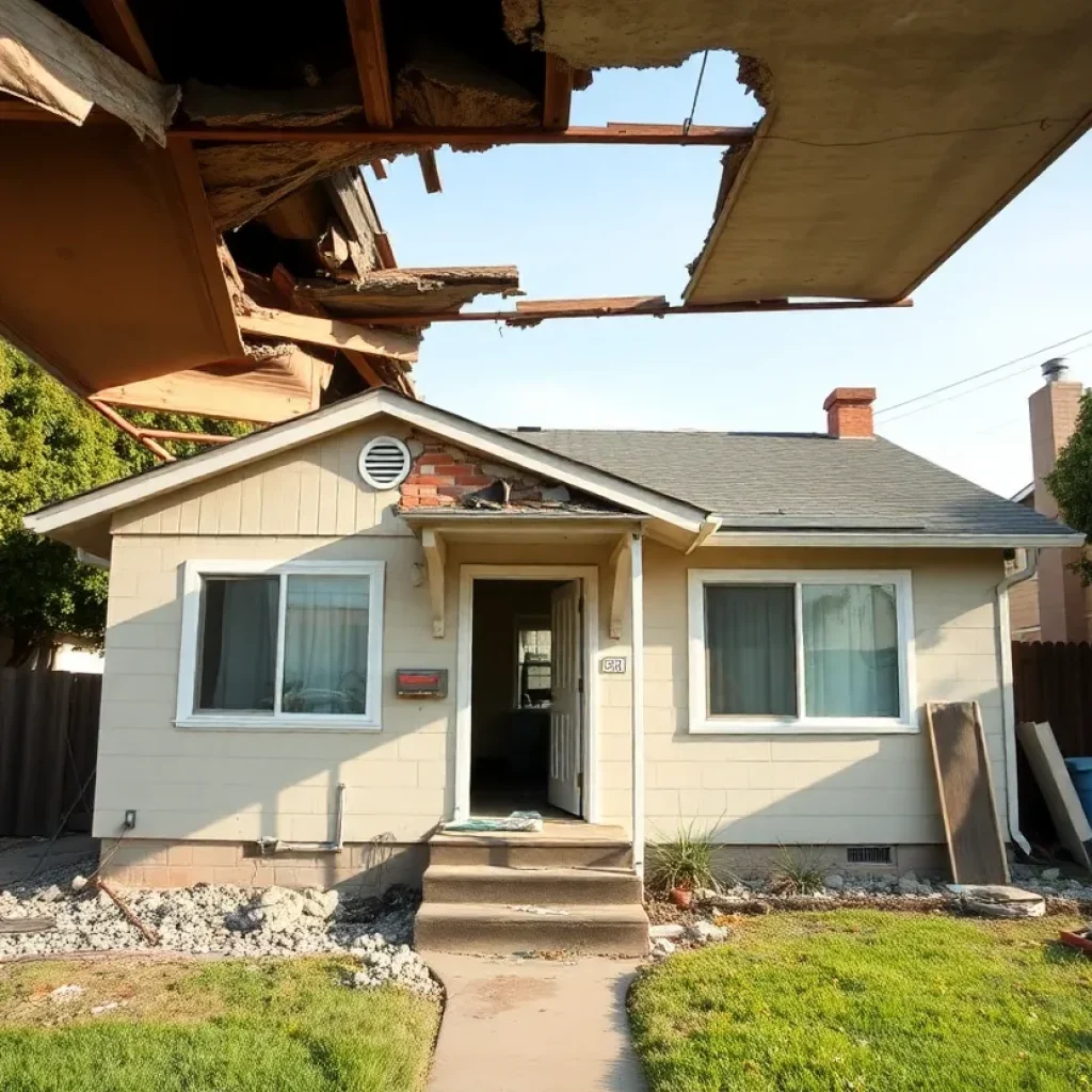A dilapidated single-family home in Orange, California with extensive renovation needs.