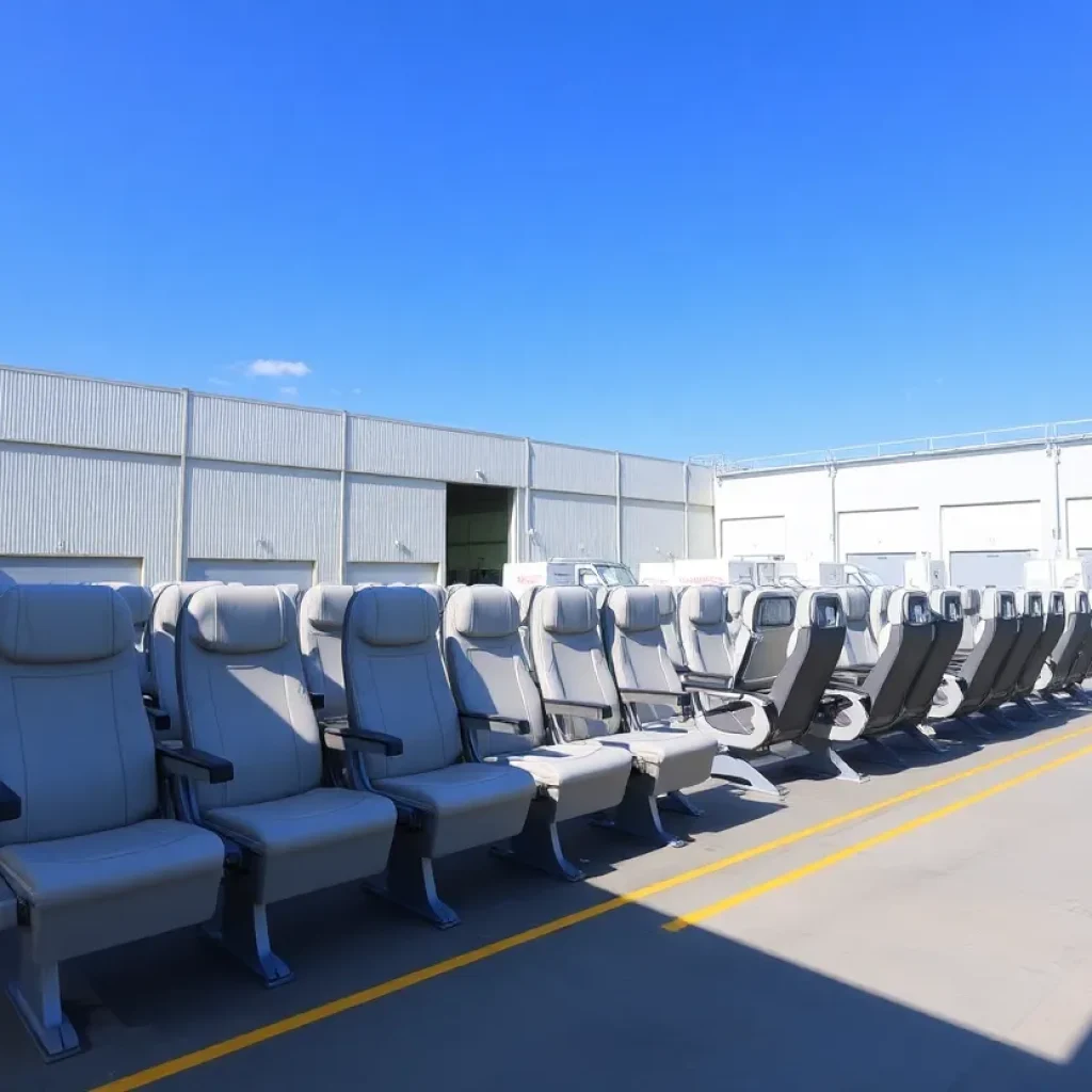 Exterior view of the new Elevate Aircraft Seating facility in Huntington Beach