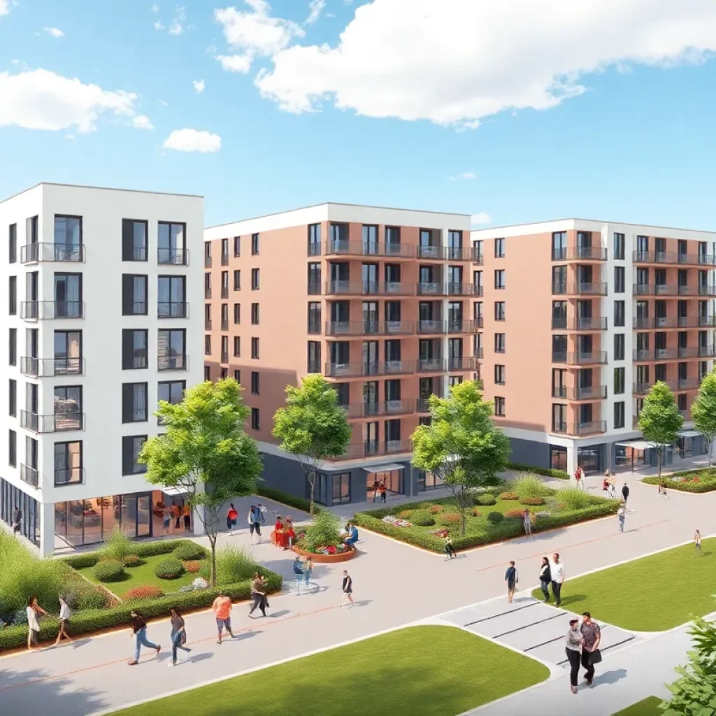 Conceptual illustration of the Hive Live residential development