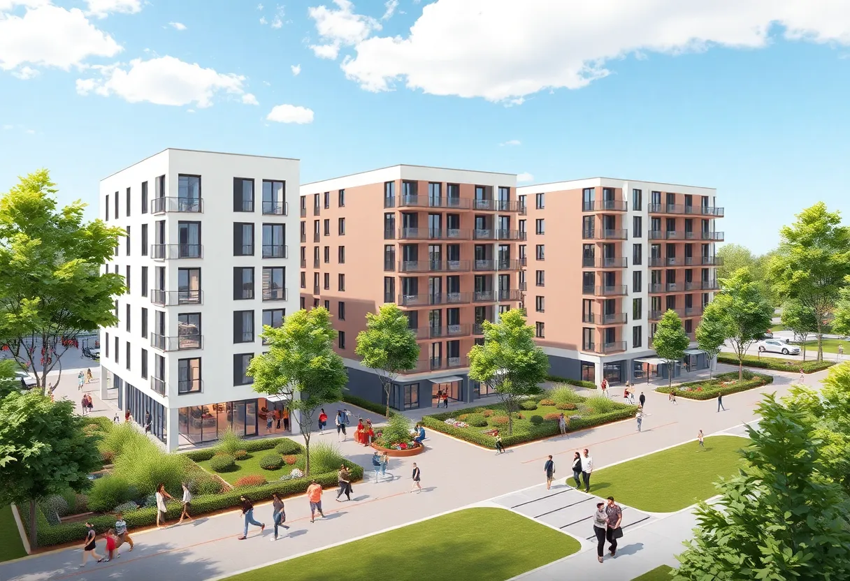 Conceptual illustration of the Hive Live residential development