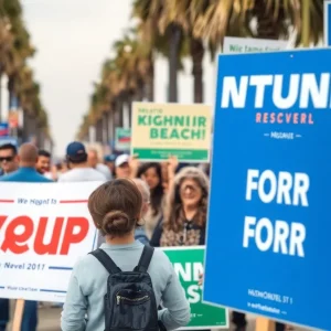 Campaign signs in Huntington Beach sparking debates among the community.