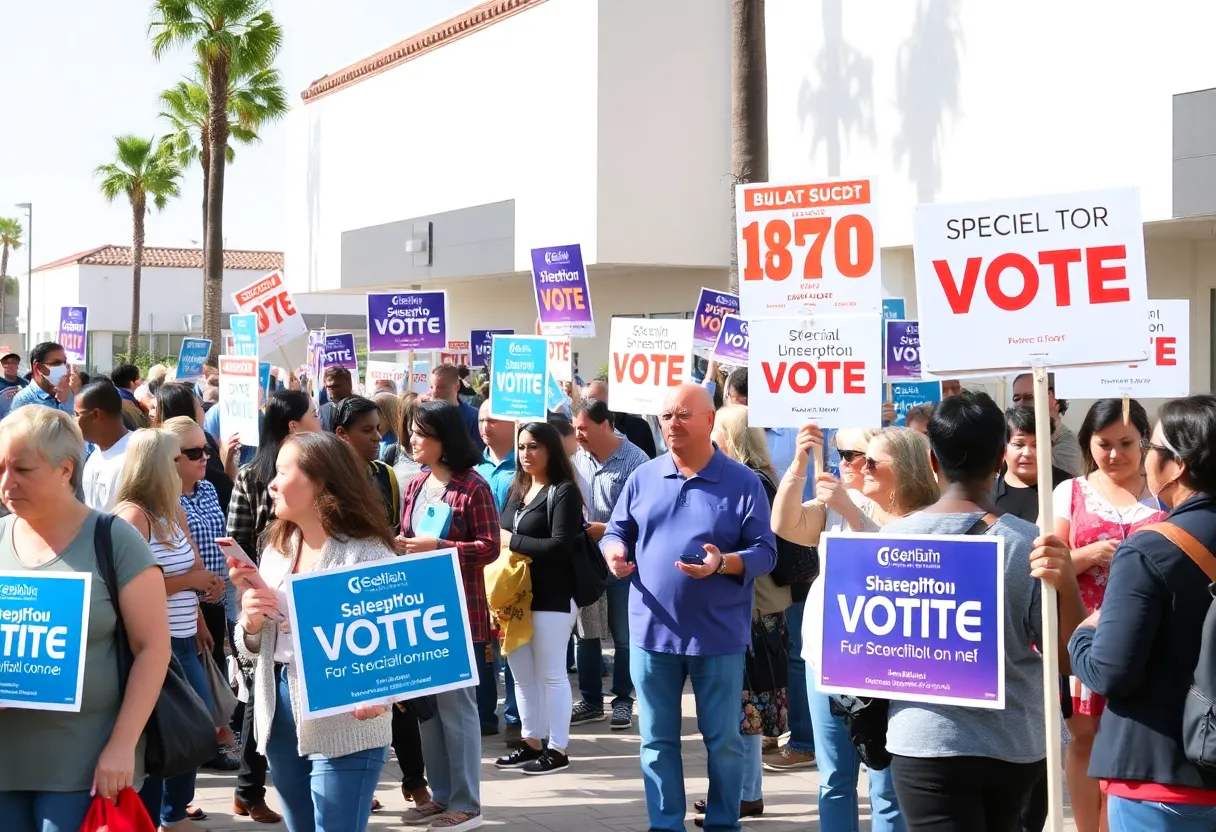 Residents of Huntington Beach participating in a special election focused on library measures.