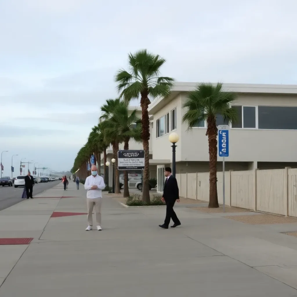 Somber Huntington Beach coastal view after a tragic murder incident