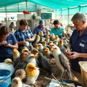 Birds being cared for at Huntington Beach Wildlife Care Center