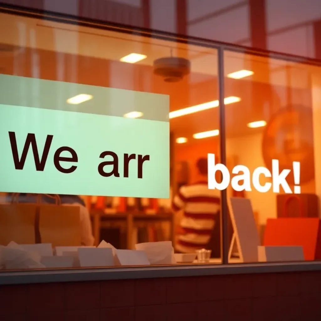 Marks & Spencer storefront with a recovery theme