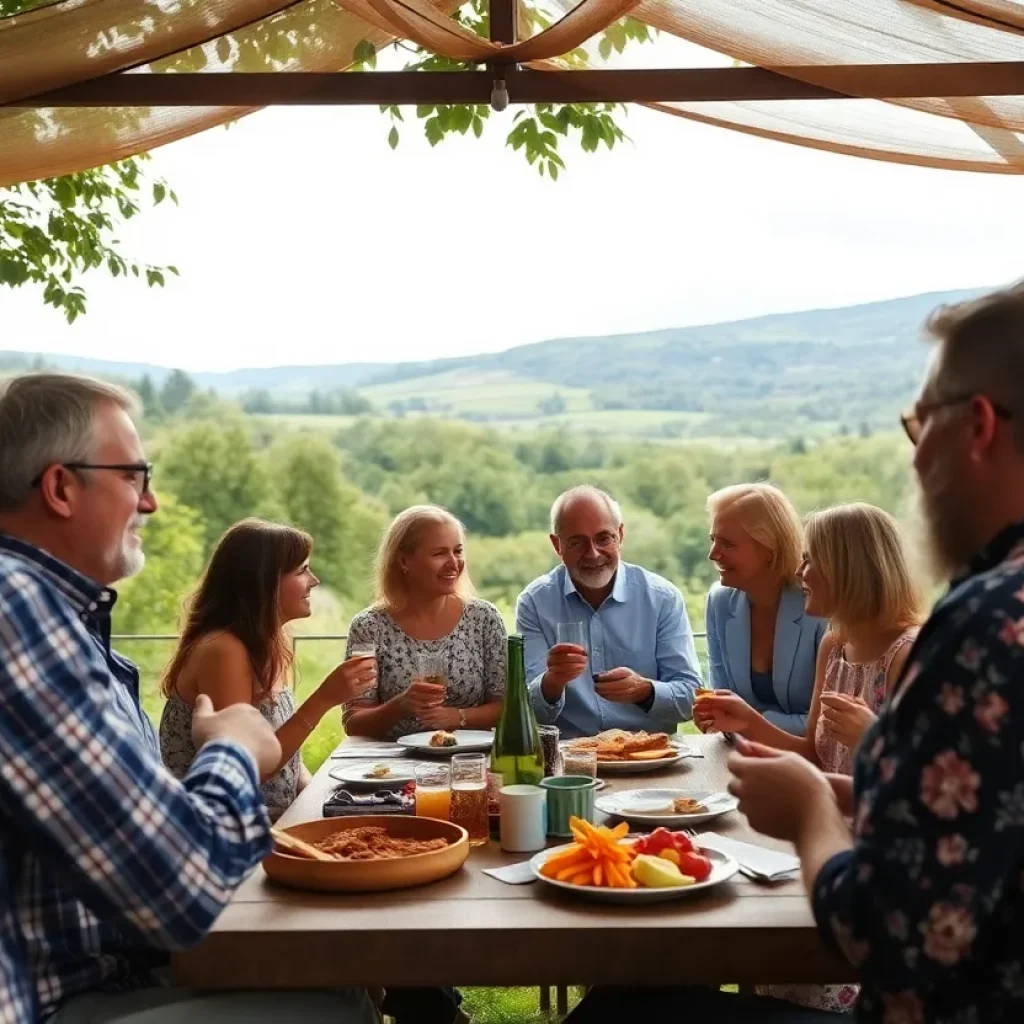 Guests celebrating life and memories at a memorial event.