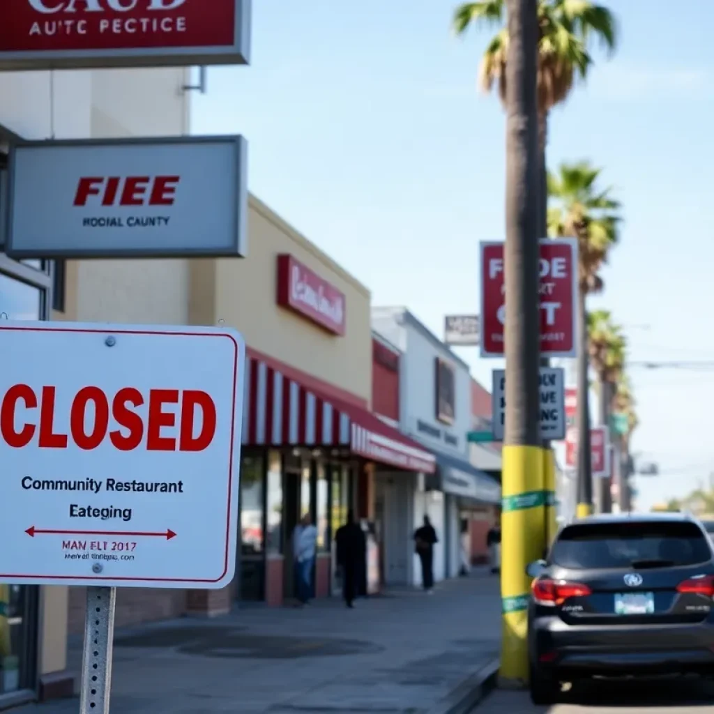 Closed restaurants in Orange County for health safety