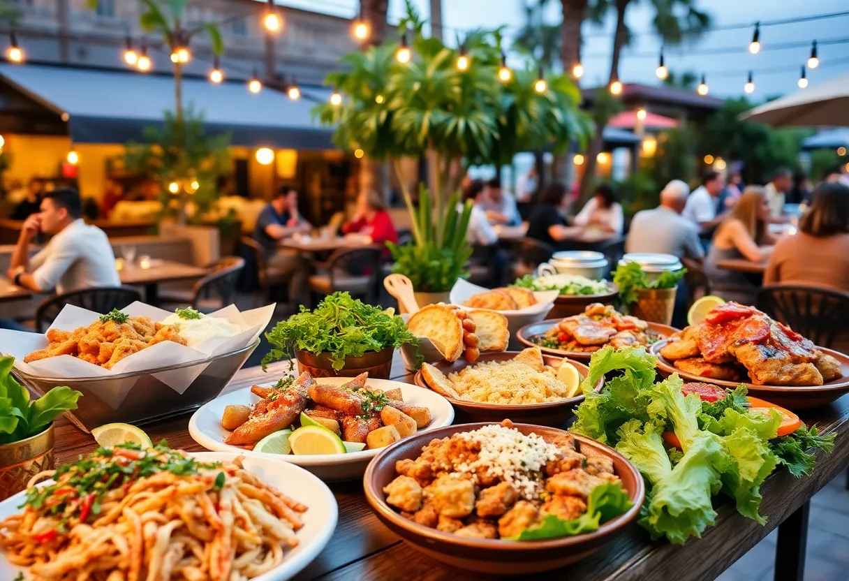 A variety of delicious dishes representing Orange County's culinary diversity