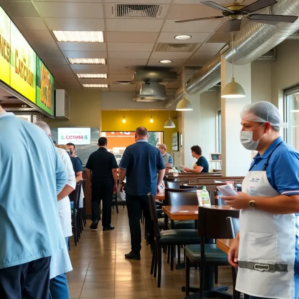 Inspectors ensuring health standards in an Orange County restaurant