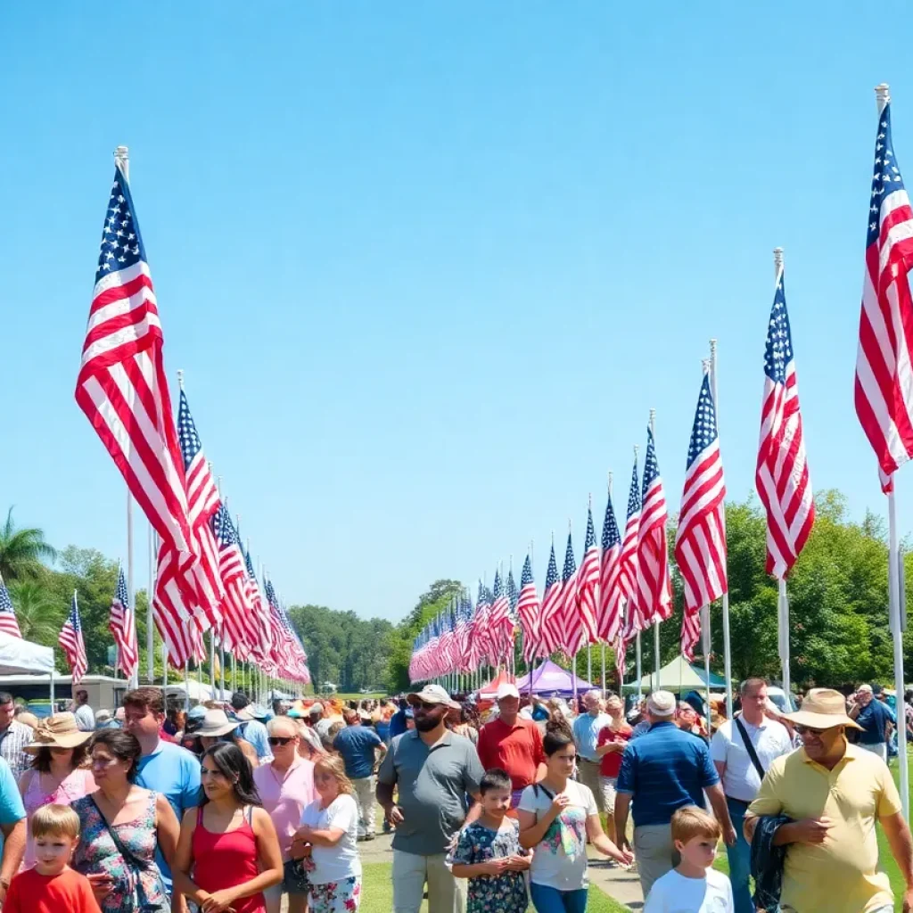 Families and flags at the Orange County Memorial Day events.