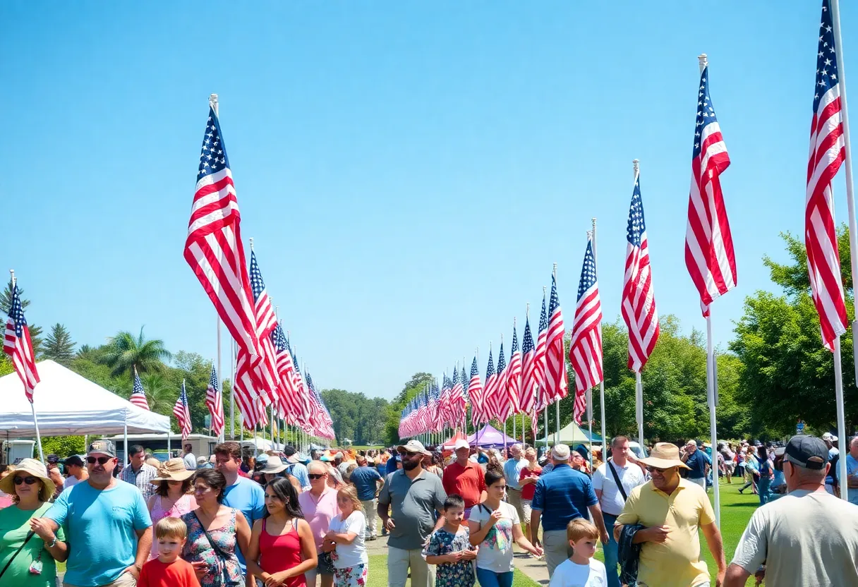 Families and flags at the Orange County Memorial Day events.