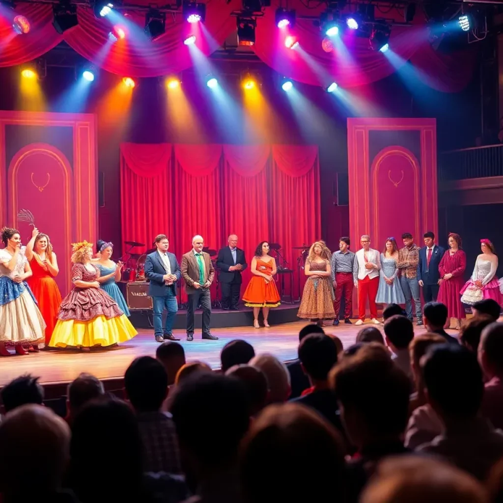 Performers on stage at the Orange County musical production