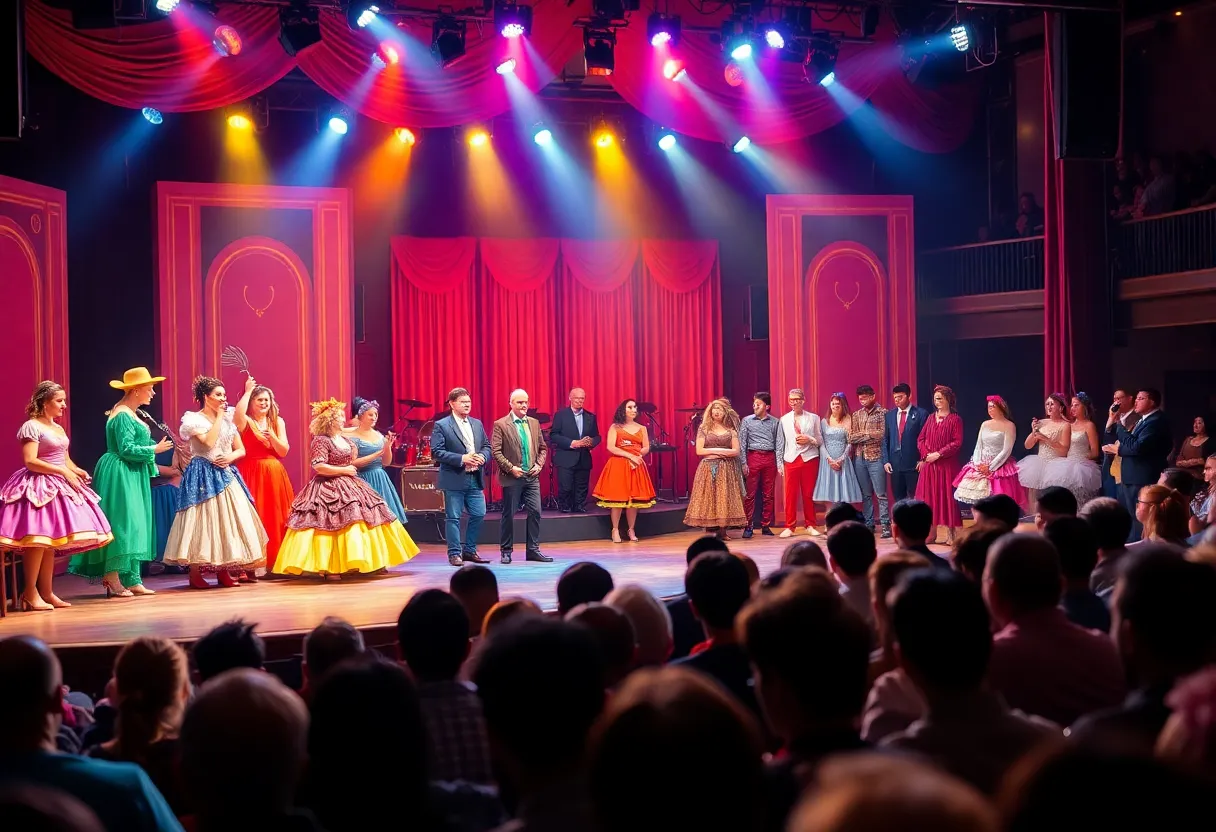 Performers on stage at the Orange County musical production