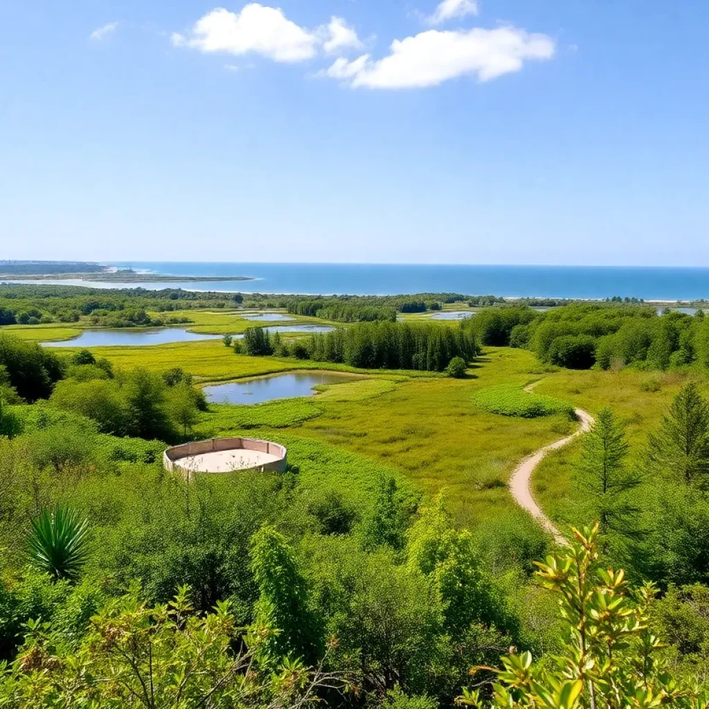Lush landscape of Randall Preserve with trails and wetlands