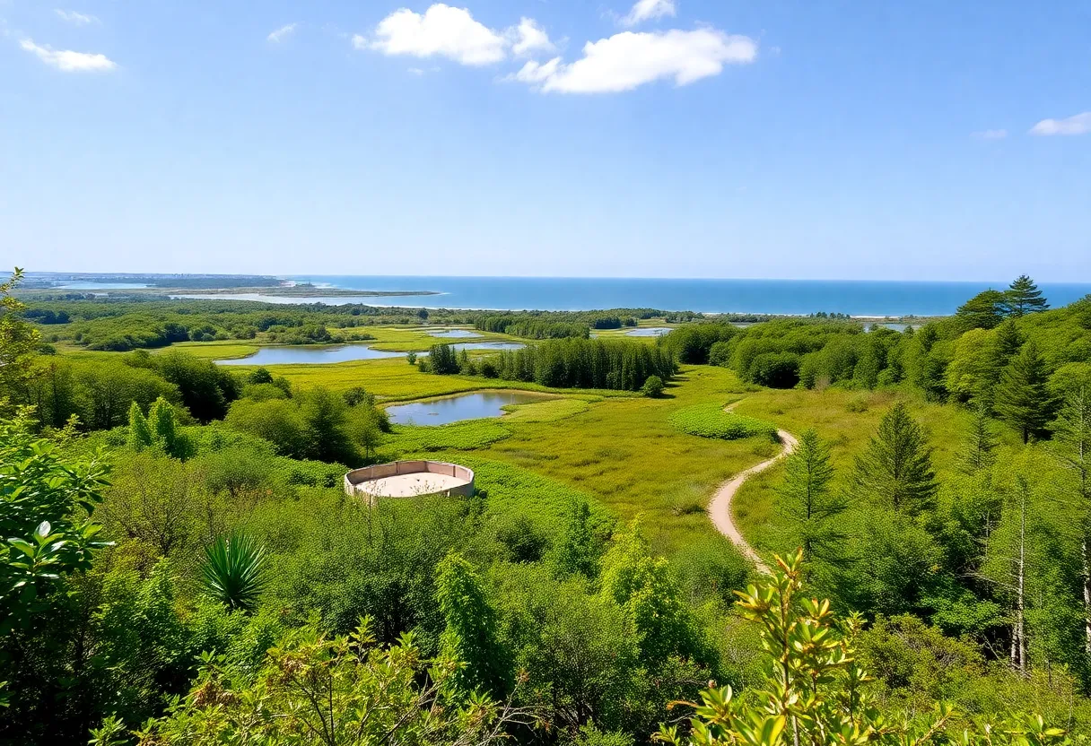 Lush landscape of Randall Preserve with trails and wetlands