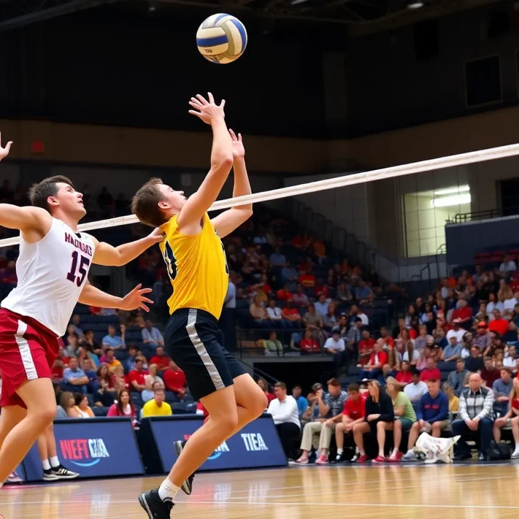 USC Trojans competing in men's volleyball against CSUN