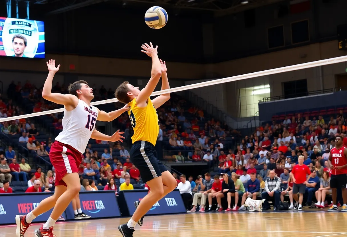 USC Trojans competing in men's volleyball against CSUN
