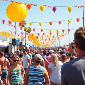 Crowd enjoying the Wango Tango festival on the beach