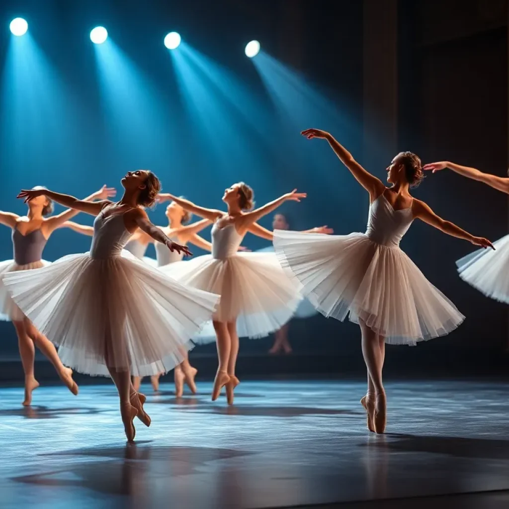 Dancers performing in a ballet show