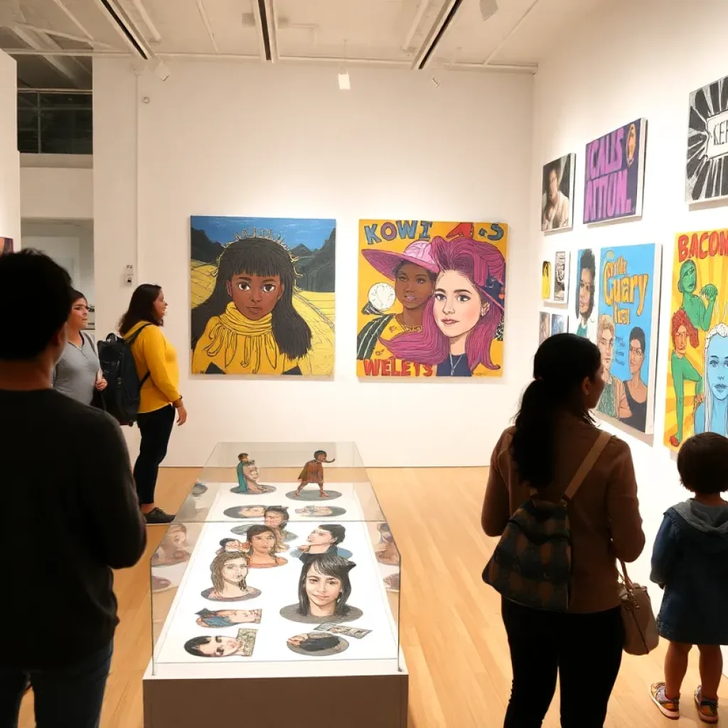 Art exhibit showcasing youth culture at the California Biennial 2025