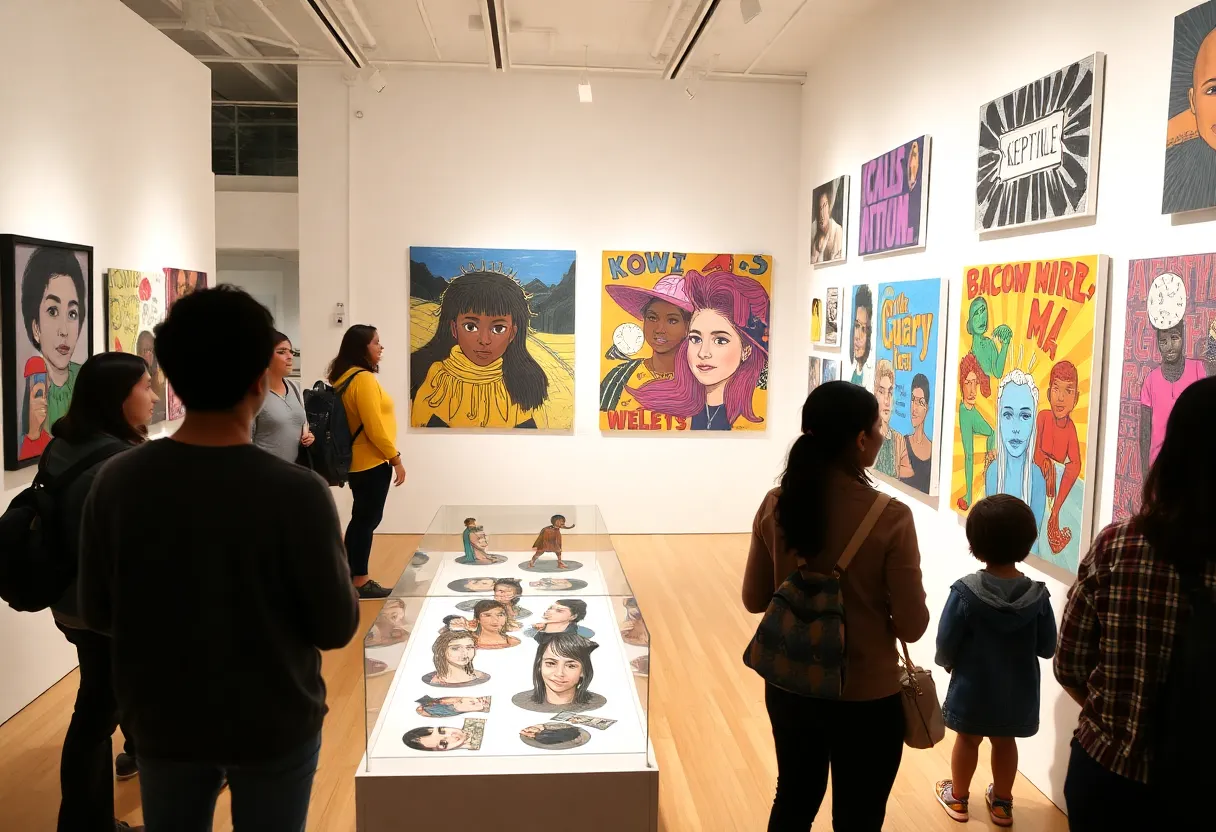 Art exhibit showcasing youth culture at the California Biennial 2025