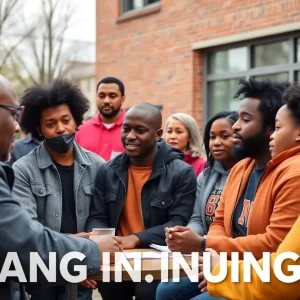 Community members discussing the impact of gang injunctions.