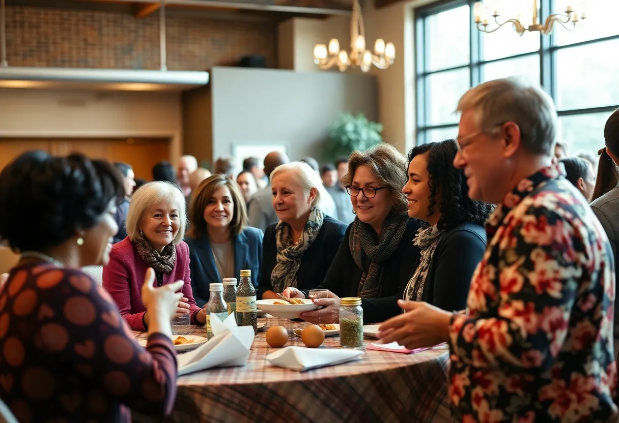 Costa Mesa community members participating in a nonprofit collaboration luncheon