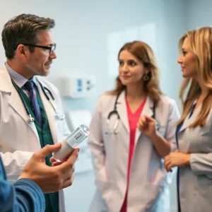 EsoGuard test being conducted in a medical office