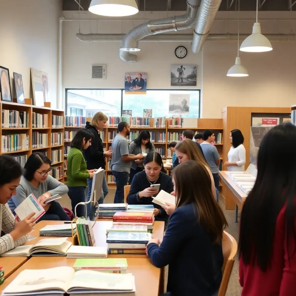Community members at Huntington Beach Library.