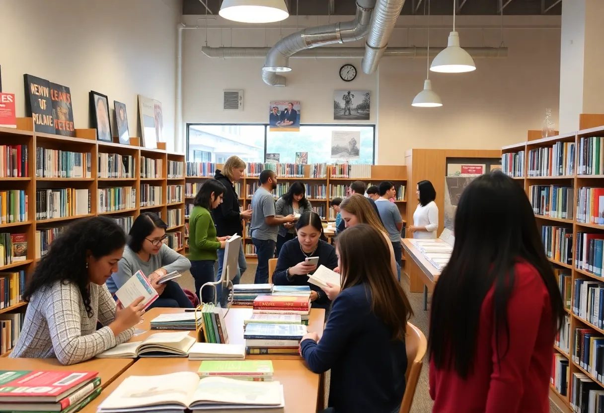 Community members at Huntington Beach Library.