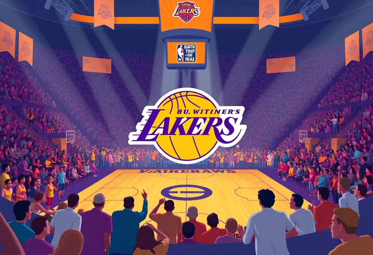 Celebration of the Los Angeles Lakers ownership transition