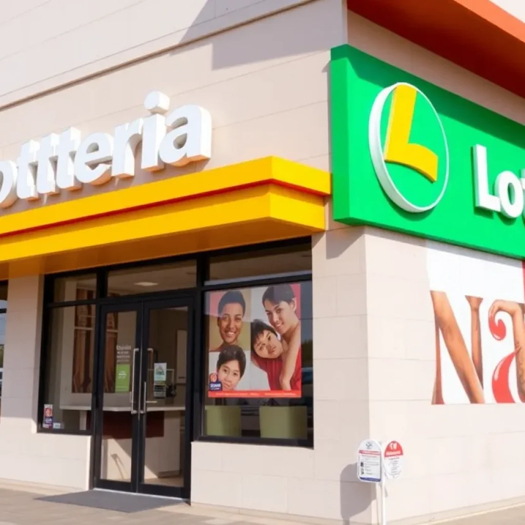 Lotteria fast food restaurant facade in Fullerton.