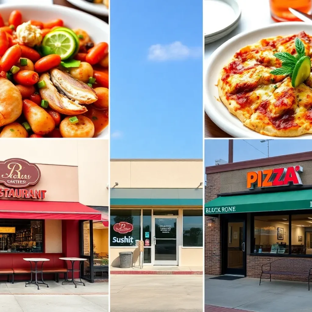 Collage of various Orange County restaurants