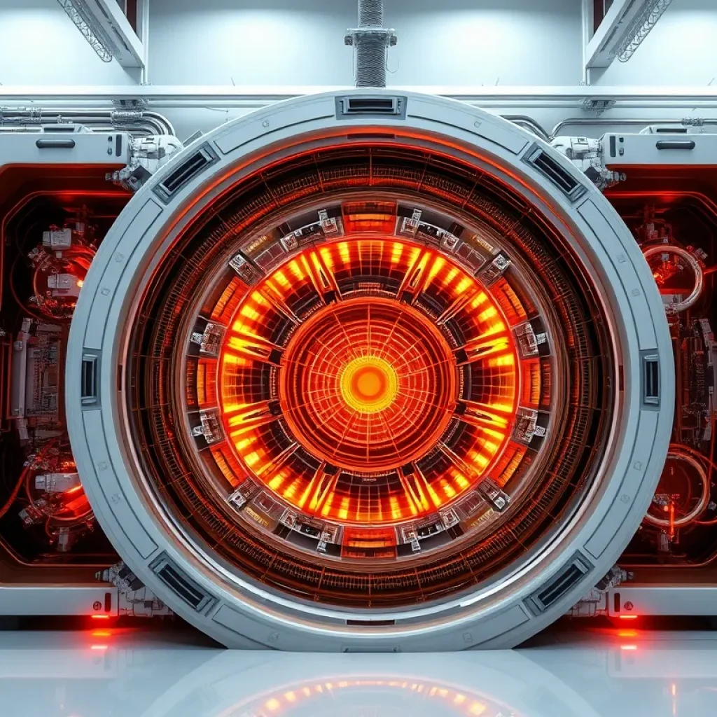 Conceptual design of a nuclear fusion reactor.