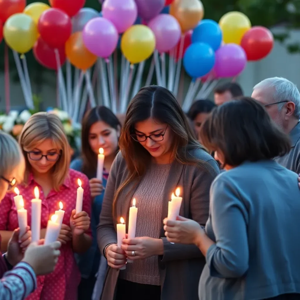 Community gathering in support of Jasmine Nguyen's family