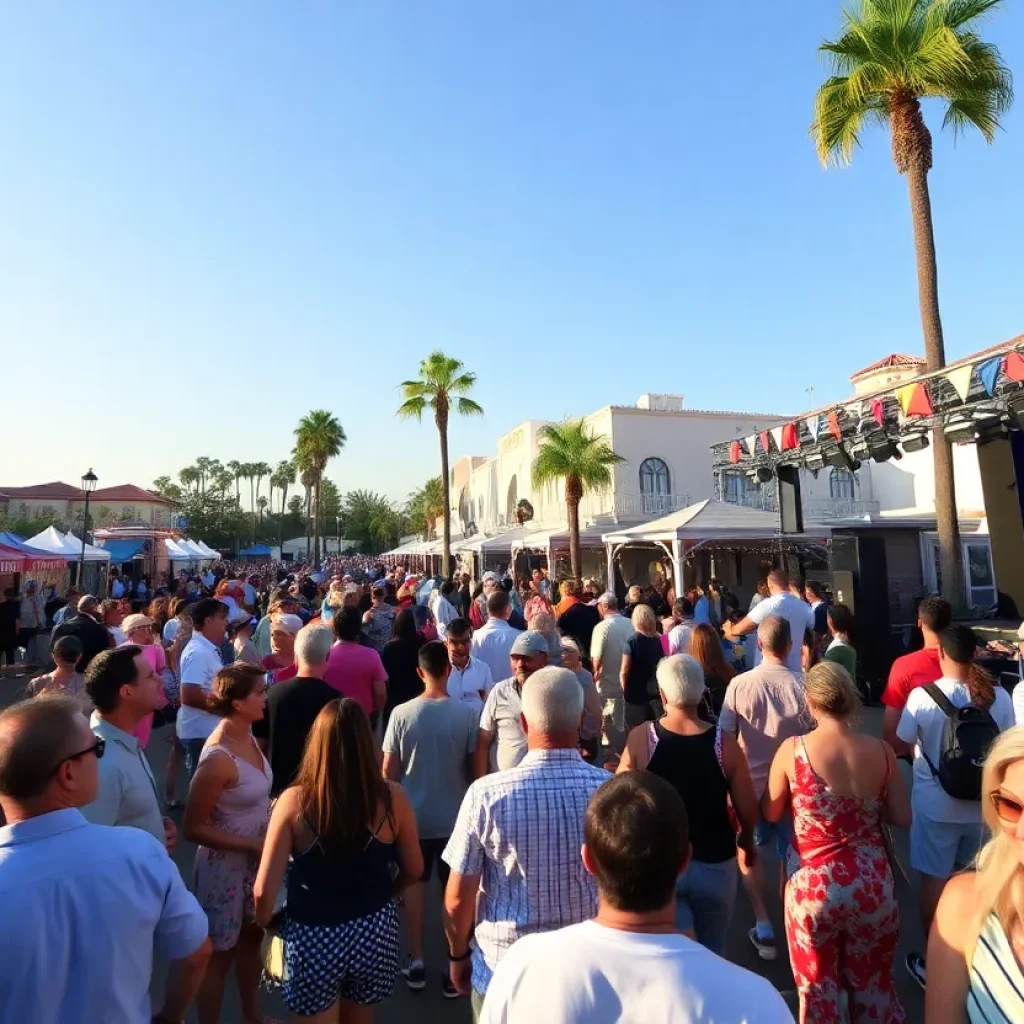 Community members enjoying cultural events in Costa Mesa during July