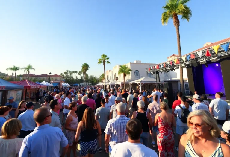 Community members enjoying cultural events in Costa Mesa during July