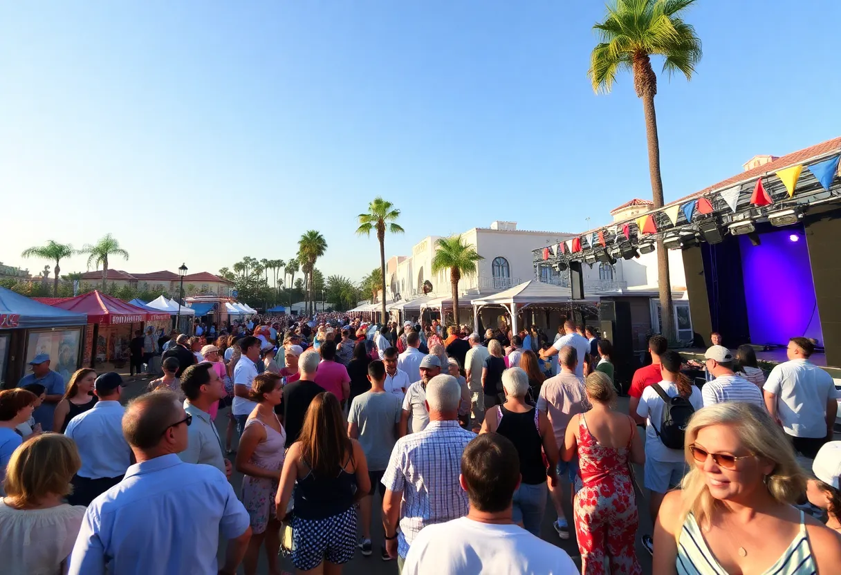 Community members enjoying cultural events in Costa Mesa during July