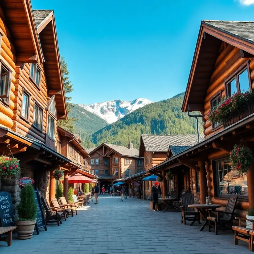 Scenic view of Crested Butte showcasing log furniture and mountain landscapes