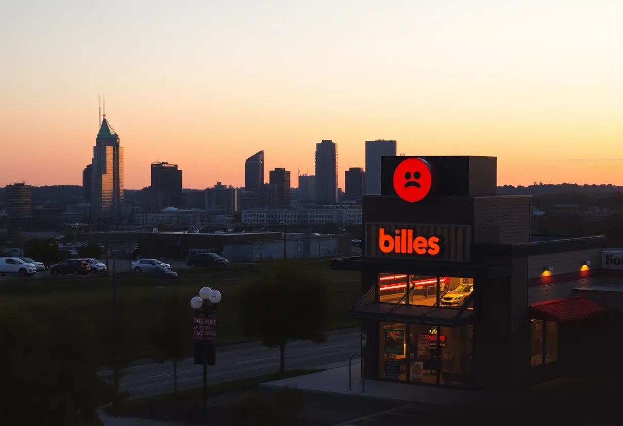 View of Nashville with an emphasis on fast food restaurant expansion