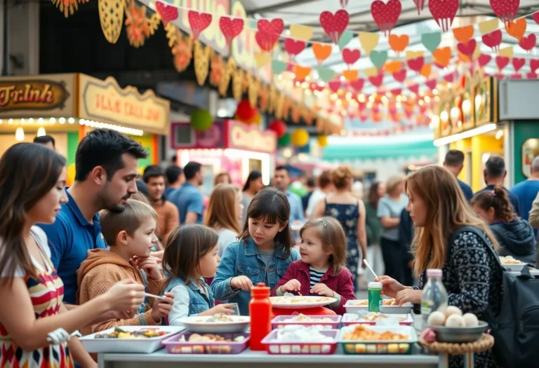 Families enjoying the OC Fair with food and attractions